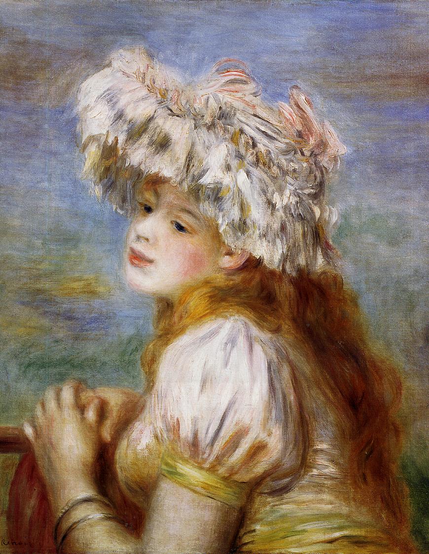 Girl in a lace hat 1891
